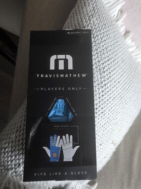 Travis Mathew High Noon RIGHT Blue/White Golf Glove